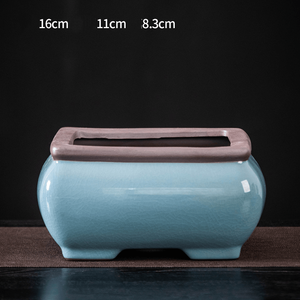 Maceta de Cerámica Creativa de Arcilla Morada, Maceta Minimalista Transpirable para Plantas Verdes de Escritorio, Múltiples Estilos Disponibles - Product Image 6