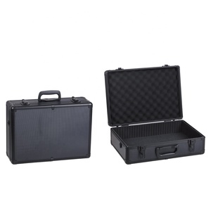 Libre logotipo personalizado X 46X33X15cm maletín negro Mini <span class=keywords><strong>caja</strong></span> <span class=keywords><strong>de</strong></span> <span class=keywords><strong>herramientas</strong></span> maletín <span class=keywords><strong>de</strong></span> aluminio - Product Image 1