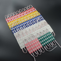 7015 multicolore 20 pièces SMD RGB 3 LED Module d'injection avec lentille lumière étanche IP65 DC12V 1.5W avec bande adhésive 3M arrière