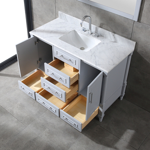 Mueble de Baño de Alta Gama de 48 Pulgadas con Lavabo de Cerámica y Características Resistentes al Agua - Product Image 4