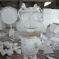 Vente en Gros Belle Résine Animal Sculpture Dessin Animé Résine Snoopy Sculpture Fibre De Verre Chien Statue