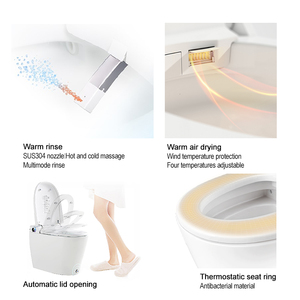 Toilette intelligente en céramique monobloc avec bidet multifonction pour salle de bain TC312, toilette intelligente avec commande vocale - Product Image 5