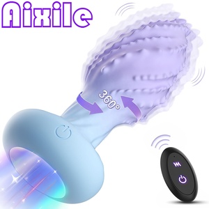 Tapón <span class=keywords><strong>Anal</strong></span> de Fantasía 360 °   Juguetes Sexuales Anales Vibratorios con Rotación y Luz, Juguetes Anales con Forma de Monstruo, Masajeador de Próstata, Juguete Sexual para Hombres - Product Image 1