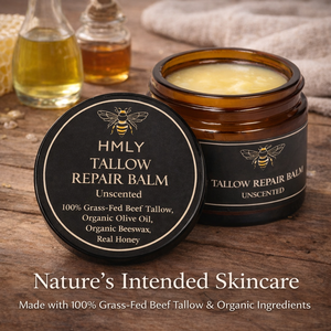 Baume au suif de bœuf biologique nourri à l'herbe OEM avec miel brut, hydratant non parfumé pour l'eczéma et les peaux sensibles, crème <span class=keywords><strong>naturelle</strong></span> pour le visage - Product Image 6