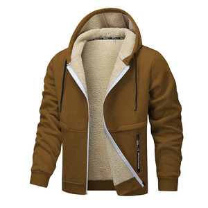 Giacca Invernale Casual da <span class=keywords><strong>Uomo</strong></span> all'Ingrosso, Trendy Cardigan in Velluto Spesso con <span class=keywords><strong>Cappuccio</strong></span>, Alta Qualità, Tinta Unita - Product Image 6