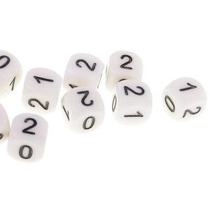 10 pezzi 16mm numeri Set quadrati in lega di zinco acrilico plastico per giochi da tavolo promozioni matematiche - Product Image 1
