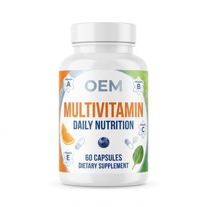 Capsules multivitaminées OEM ODM GMP Halal 60 unités avec vitamines A, C, D3, E, B1, B2, B6, B12, zinc, magnésium - Product Image 1
