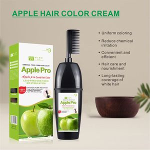 200 ml <span class=keywords><strong>Apple</strong></span> Pro Uzun Süreli Saç Boyası Ginseng Özlü Siyah Kalıcı Hızlı Renklendirme ve Amonyaksız Premium Kalite - Product Image 3