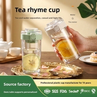 Bouteille d'eau double paroi PC style japonais-coréen avec infuseur à thé – Tasse de voyage sportive minimaliste style Instagram pour étudiants – Vente en gros