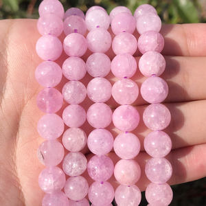 Haute qualité 4/6/8/10MM perles de pierre violettes rondes Angelites pour la fabrication de bijoux pour bracelets à bricoler soi-même - Product Image 2