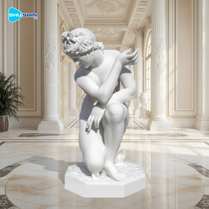 Estatua de <span class=keywords><strong>Venus</strong></span> Acrucada de Mármol Natural Blanco Personalizada <span class=keywords><strong>en</strong></span> Venta - Product Image 1