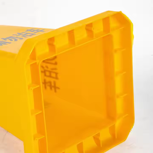 Cono de señalización para suelo mojado de PE, amarillo brillante, 280x280 mm – Base cuadrada imprimible para hoteles y zonas de seguridad comerciales - Product Image 2