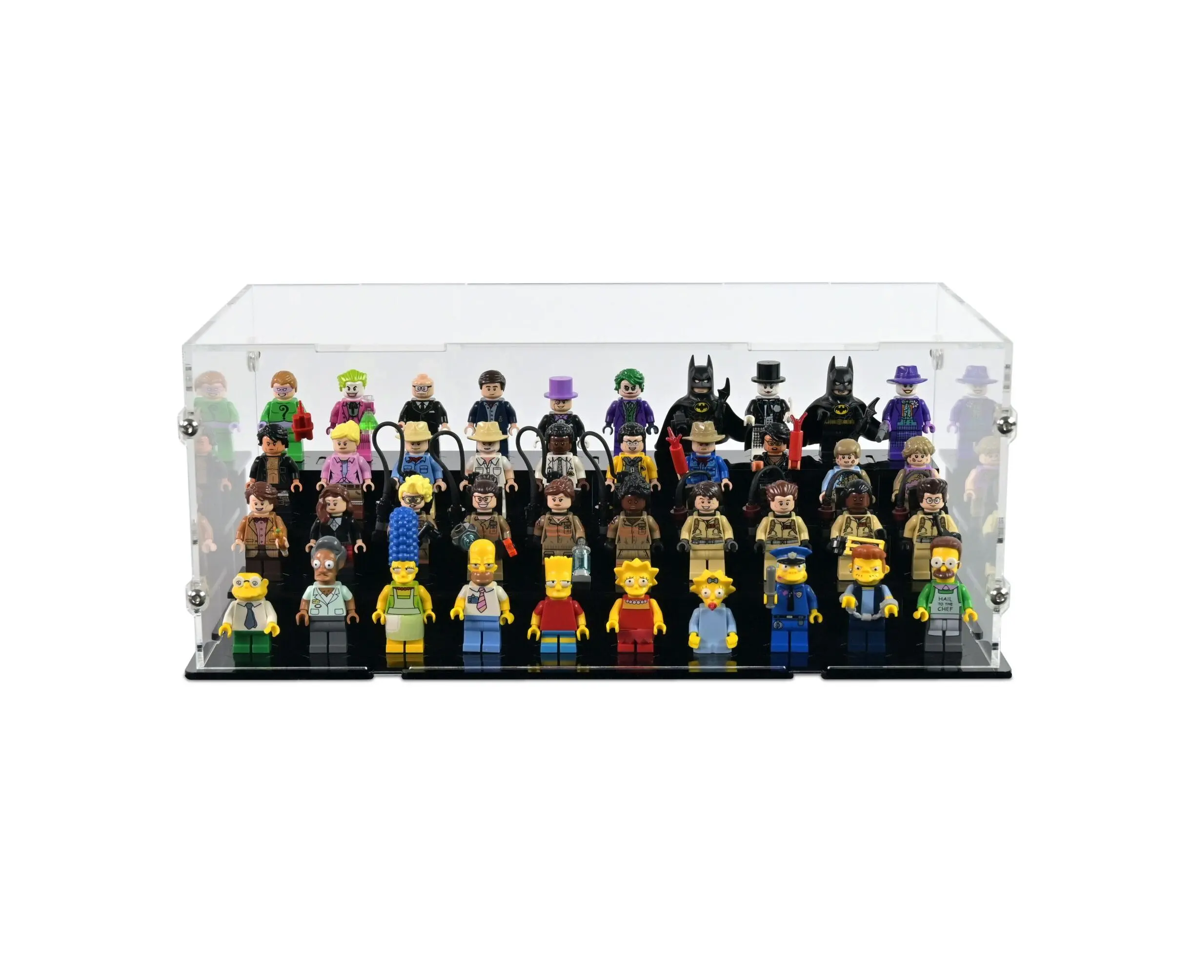 Fábrica China Acrílico 40 Minifiguras Mini Lego Display Stand Black LEGO Minifigures Display Case