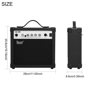 Amplificador de Guitarra Eléctrica IRIN Profesional Portátil con Enchufe Brasileño NBR 14136 Tipo N, Teclado, Altavoz Eléctrico de 20 Vatios y Bajos - Product Image 6