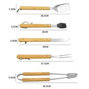 Juego de Parrilla para Barbacoa de Acero Inoxidable con Mango Moderno para Utensilios de Cocina al Aire Libre - Product Image 2