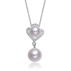 TD Collette Z collana a goccia di zirconi cubici in argento Sterling