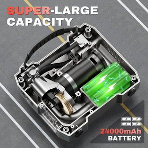 Wireless Electric Digital Rechargeable Car Tire Air Pump with High Battery Capacity 12V 24000mAh and Inflator Full <strong>Screen</strong> - Product Image 5
