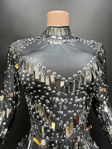 <strong>Birthday</strong> <strong>Outfit</strong> Woman's Clothes Mini Black Sequin Dress <strong>Modest</strong> Spandex Prom Dresses 2023 Elegant for Party - Product Image 2