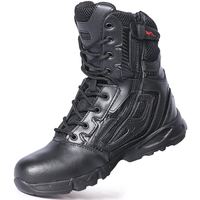 Prix usine bottes tactiques noires pour hommes femmes cuir antidérapant et respirant cheville chaussures de randonnée pour la randonnée en plein air