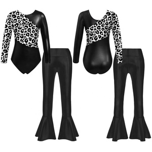 Maillot de Baile de Salón para Niñas de 6 a 14 Años con Pantalones Acampanados, para Gimnasia, Entrenamiento, Danza Contemporánea, Danza Estándar y Competencia - Product Image 4