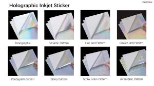 Papel Holográfico <span class=keywords><strong>A4</strong></span> para Impresión, Pegatinas de Seguridad Holográficas <span class=keywords><strong>A4</strong></span>, Papel Adhesivo de Vinilo para Impresora de Inyección de Tinta - Product Image 2