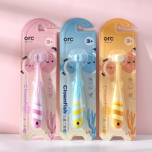 Brosse à dents à trois faces à cheveux doux pour enfants petits poissons moches pour bébé de 1 à 12 ans à usage domestique spécial Yangzhou fabricants - Product Image 2