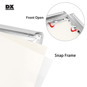 Cadres <span class=keywords><strong>photo</strong></span> en aluminium argenté <span class=keywords><strong>à</strong></span> ouverture rapide DX Designs, personnalisables en gros (formats A1/A2/A3/A4), cadres muraux pour affiches - Product Image 4