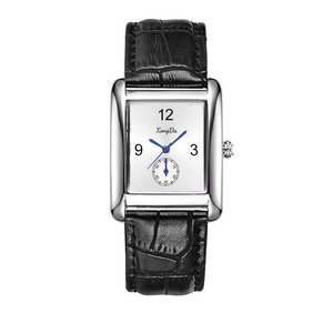 Orologio da polso da <span class=keywords><strong>donna</strong></span> con <span class=keywords><strong>cinturino</strong></span> in <span class=keywords><strong>pelle</strong></span> nera rettangolare di lusso con <span class=keywords><strong>cinturino</strong></span> in lega personalizzata al quarzo da 16mm con <span class=keywords><strong>cinturino</strong></span> da <span class=keywords><strong>donna</strong></span> alla moda - Product Image 1