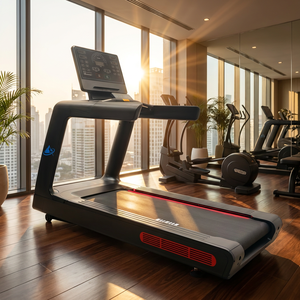 Cinta de correr para entrenamiento cardiovascular al por mayor de fábrica para gimnasios, sistema de absorción de impactos, alta capacidad de peso, embalaje personalizado, logotipo. - Product Image 4