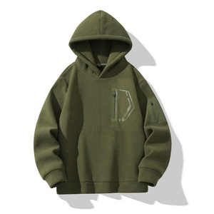 Sweat-shirt à capuche oversize uni pour homme personnalisé, logo brodé, technique de lavage, sweat-shirts pour la saison hivernale - Product Image 4