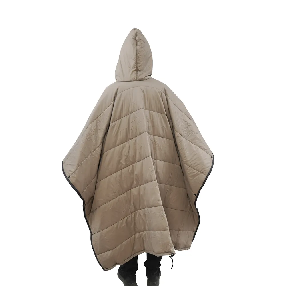 Wearable Hoodie Blanket Premium Camping Sleeping Bag Winter Outdoor Cloak Cape With Stuff Sack