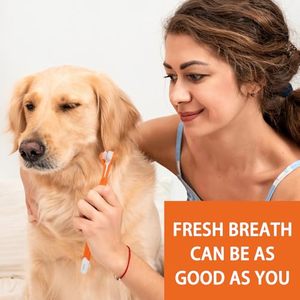 Suministros para Mascotas al por Mayor, Kit de Cuidado <span class=keywords><strong>Dental</strong></span> para Mascotas, Cepillo de Dientes para Perros, Juego de Pasta de Dientes, Aliento Fresco, Higiene Bucal - Product Image 6