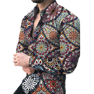 Chemise à Manches Longues Décontractée pour Homme Nouvelle Collection Printemps Impression Numérique 3D Motif Lettre <span class=keywords><strong>Taille</strong></span> Européenne - Product Image 6