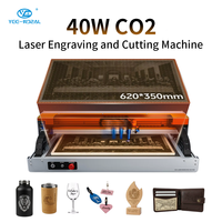 Machine de gravure et de découpe laser CNC CO2 Yeelaser C1 40W pour acrylique, verre, papier, plastique, contreplaqué, cuir