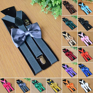 Wholesale Men <b>Suspenders</b> With Bowtie Fashion Bow Tie Set Boys Braces Women Girls Adjustable for Wedding Ties Accessories - Product Image 5