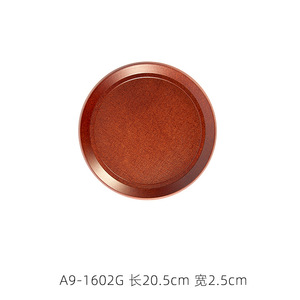 ถาดเสิร์ฟไม้ลายไม้ทรงกลม 45.5 ซม. สีน้ำตาล G สำหรับชา กาแฟ ใช้ในโรงแรม - Product Image 5