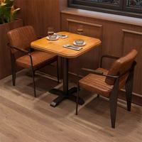 Ensemble de meubles de restaurant de style américain en bois massif, table et chaises de restaurant, table et chaises de café, ensemble de meubles de salle à manger
