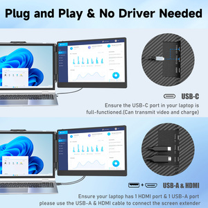 S1 14-inch FHD 1080P kép LCD hiển thị di động mở rộng màn hình chơi game màn hình cho máy tính xách tay làm việc với <span class=keywords><strong>Mac</strong></span> Win Plug & Play - Product Image 3