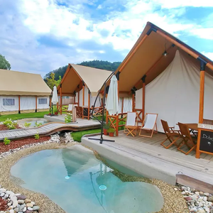 Tienda de campaña de lujo para glamping al aire libre, alojamiento en hotel, resort, casa de huéspedes, área escénica, cabaña de camping de lujo, tienda nómada de lujo ligero y de moda en internet - Product Image 5