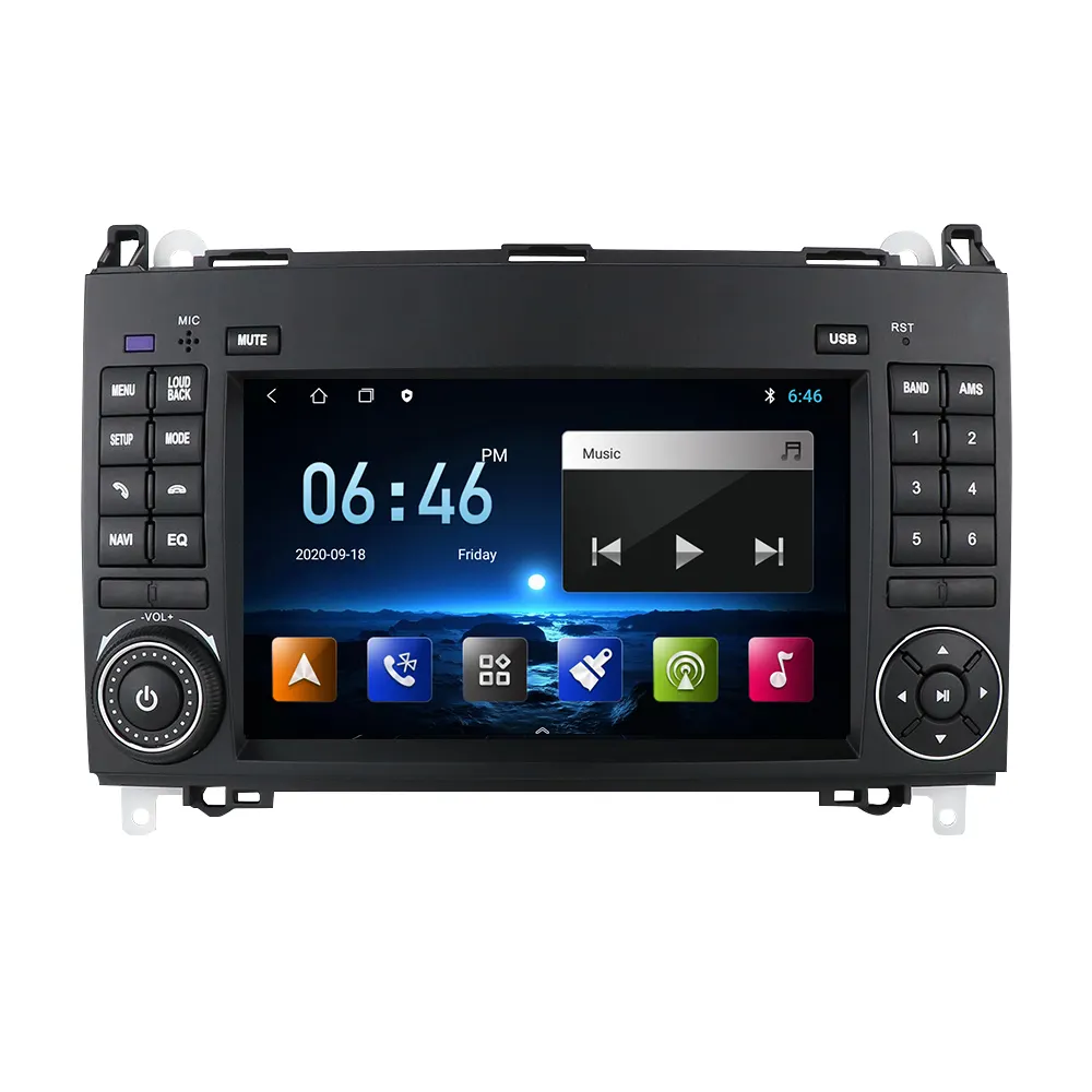 7 pouces 2din Android GPS Carplay voiture vidéo lecteur DVD reproducteur De Dvd De Coche pour Mercedes Benz classe B B200 Radio 2006-2011