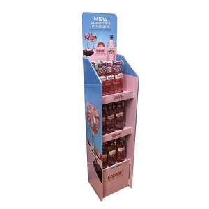 Promotional 4 Tiers Cardboard Display Rack Custom Cardboard Display <b>Stand</b> Board Printed Pop Cardboard <b>Drinks</b> Display - Product Image 2