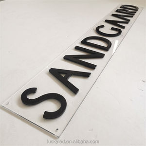 Precio de fábrica, logotipo de marca personalizado, placa de puerta, letrero acrílico no luminoso, letrero de número de casa de vestíbulo de oficina - Product Image 4