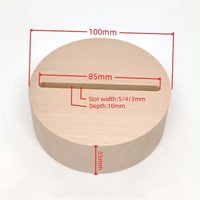 Offre Spéciale Lampe de nuit LED personnalisée avec USB Base rectangulaire ronde en bois 3D pour l'artisanat du bois Boîtes en bois et panneaux muraux