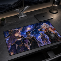 Tapis de souris de jeu en caoutchouc 600x350x2mm avec bords cousus, tapis de bureau en stock