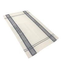 Chiffon en coton 100% avec rayures bleues, sans peluches, absorbant, pour la cuisine, les hôtels, les restaurants, les bars