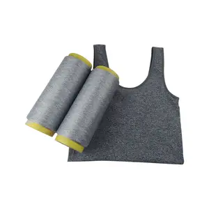 3050 grey polyester nylon blend yarn AB melange Seamless yarn for t shirt fabric