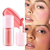 OEM 6 Couleurs Blush Liquide Lèvres Visage 2 en 1 Blush Longue Durée Maquillage Imperméable Marque Privée