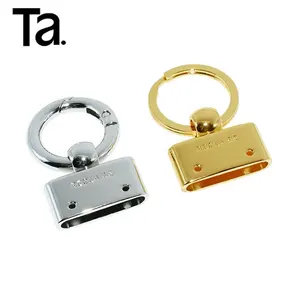 TANAI 1 Inch Keychains Bạc 24K Vàng Fob Bộ Phần Cứng Thiết Kế Với Ốc Vít Tùy Chỉnh Logo Key Chain
