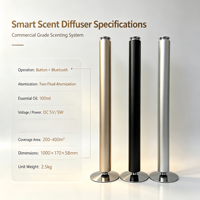 Diffuseur d'huiles essentielles électrique autonome en aluminium, contrôle intelligent par application, anti-fuite, capacité 100 ml, autonomie 1 an, parfum