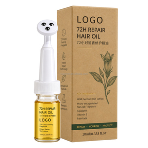 Sérum Capillaire Réparateur 72H à la Racine de <span class=keywords><strong>Gentiane</strong></span>, au Squalane et à la Vitamine E, Marque Blanche, pour le Contrôle des Frisotis et les Pointes Fourchues - Product Image 4